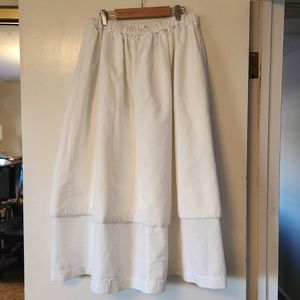 Comme des Garcons White Layered Skirt